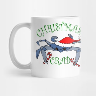 Funny Christmas Crab Maryland Blue Crab Mug